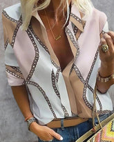 Lös skjorta med tryck